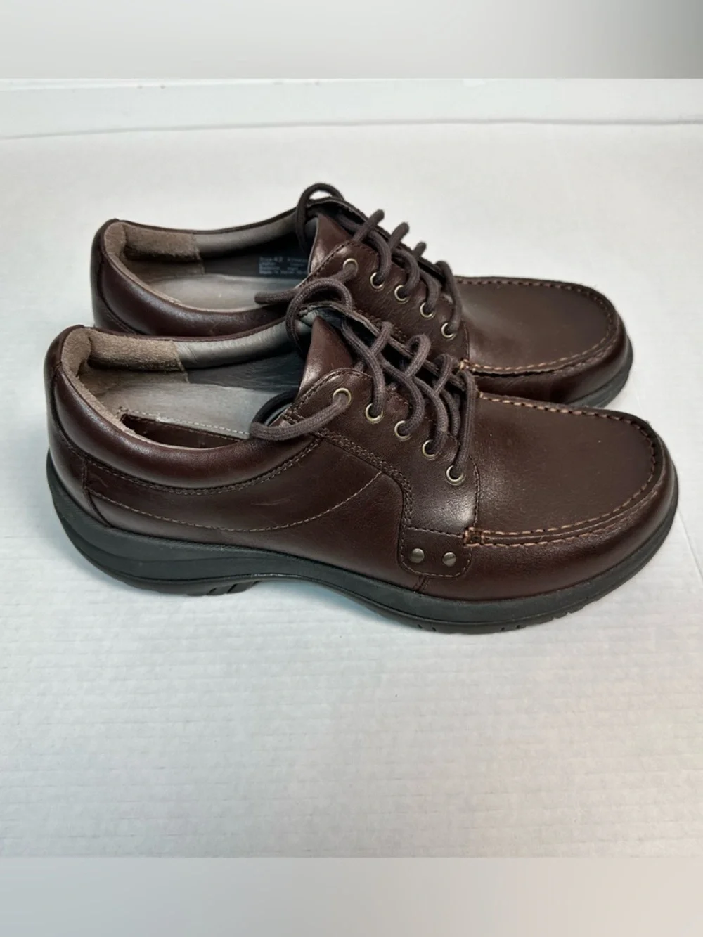 Dansko Mens Wyatt Brown Leather Dress Casual Shoes Size EU 42